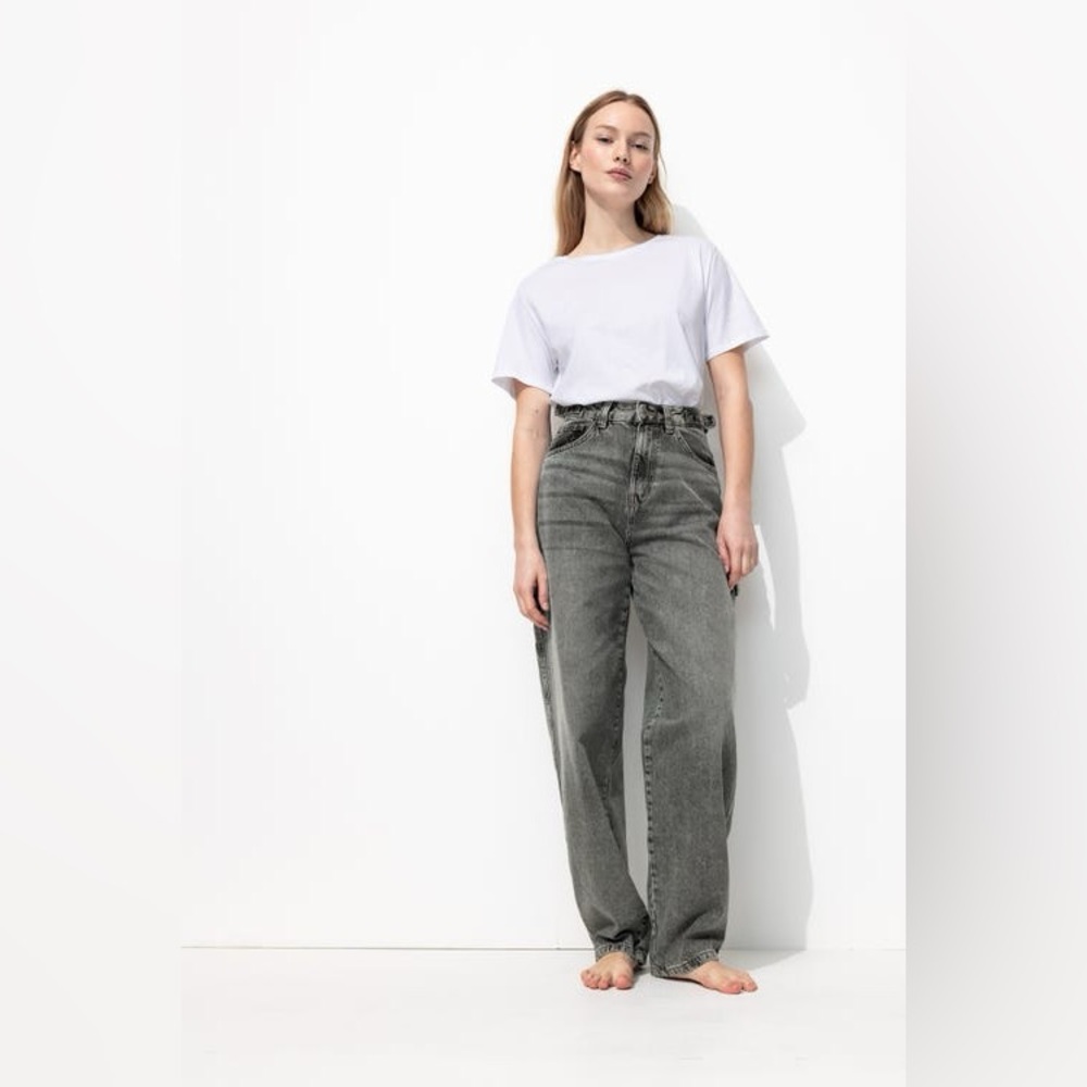 Nwt American Bazi Charcoal gray Carpenter Wide leg‎ Denim Pants